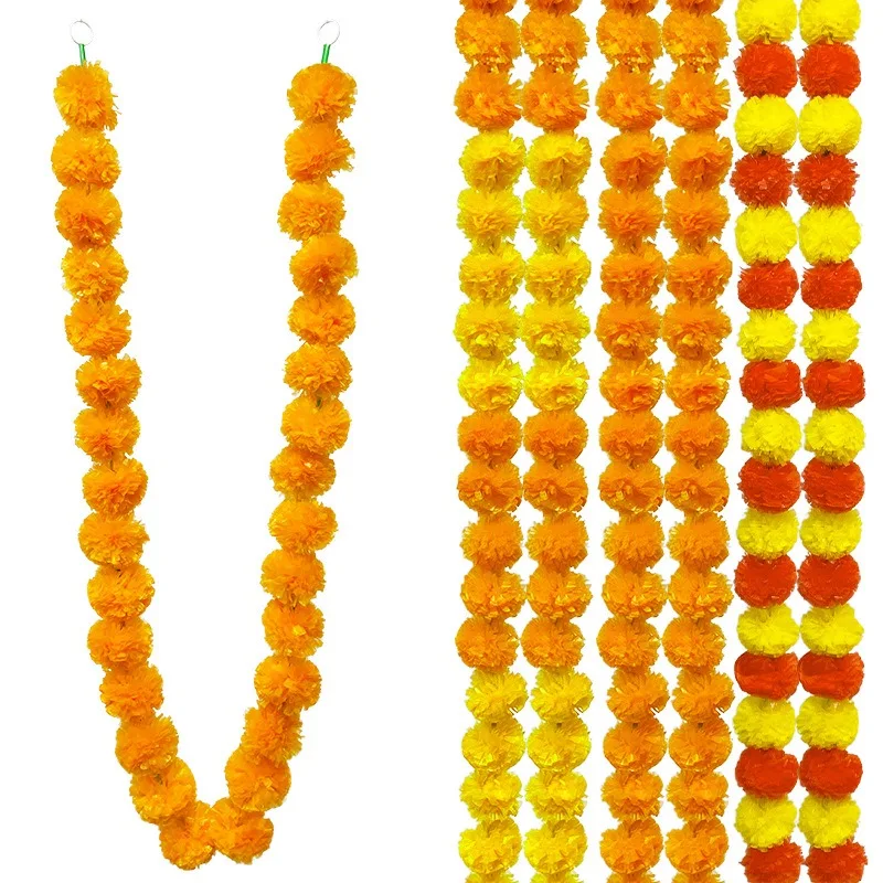 150 cm orange künstliche Rankengirlande, künstliche Blumen, Heimdekoration, Party, Halloween, Erntedankfest, Weihnachtsdekoration, Zubehör