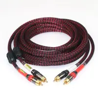Limited time offer 5N OFC audio cable 2RCA to 2RCA Red and white Lotus plug signal coaxial line AV CD power amplifier cable