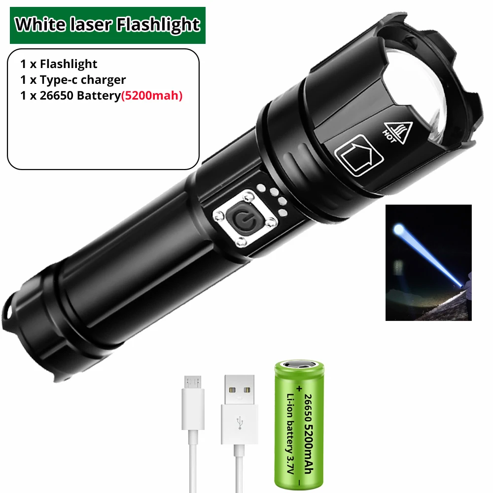 990000LM Rechargeable LED High Power Flashlight Torch Lights Lamp & Battery  Z