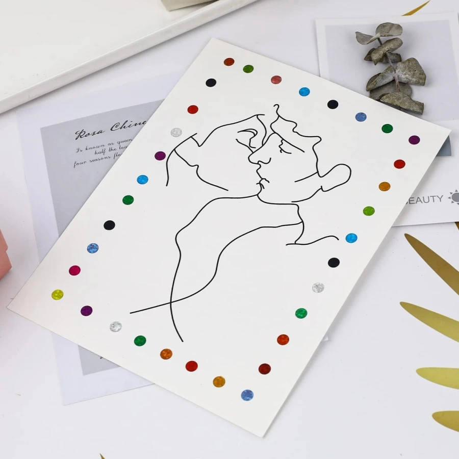 10 sheets Coded Labels Laser Shiny Dot Stickers 1/4 inch dot labels 16 color styles of color coded label stickers for office - 3