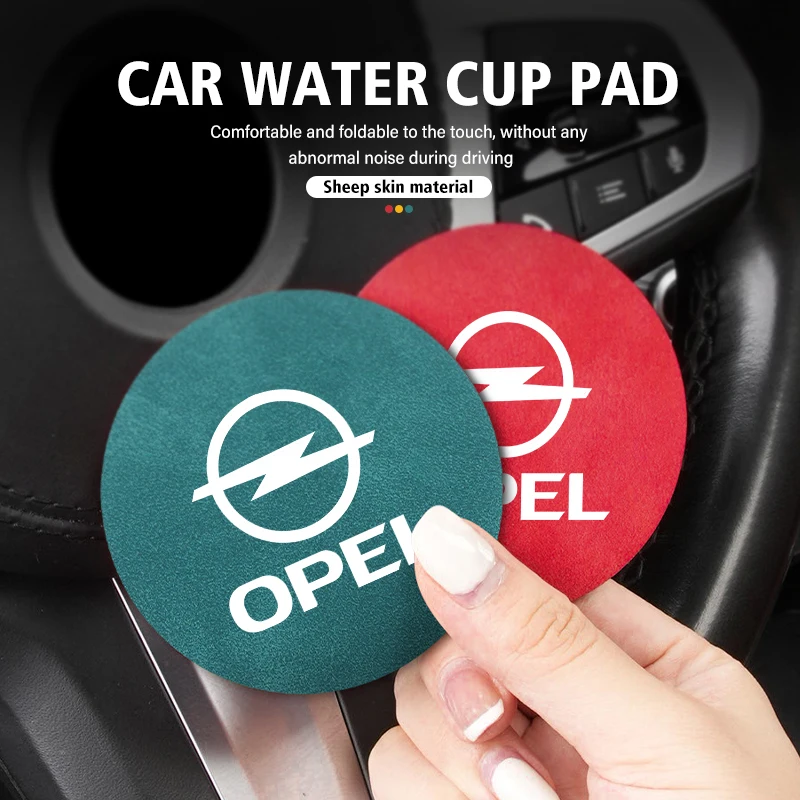 2pcs Car Coaster Drink Bottle Holder Anti-slip Mat Water Cup Pad cup holder coasters car coaster pads Opel Zafira Meriva Mokka Vivaro Vectra Antara Ampera