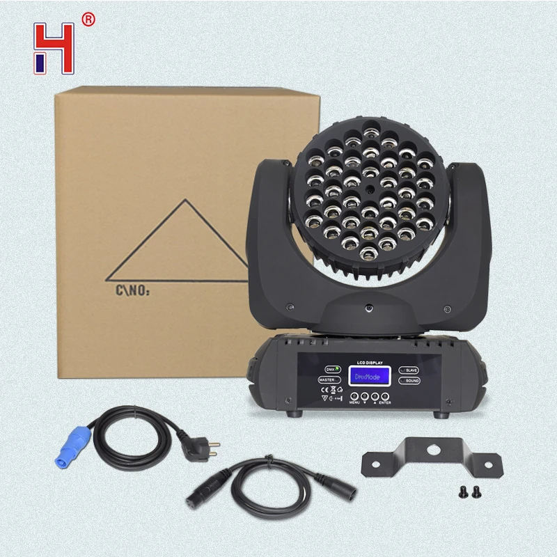 

Led Lyre Wash 36X3W Подвижная головка освещение фотоэффект для DJ диско KTV вечерние НКА бар DMX512 Conrtol
