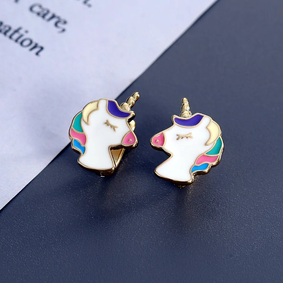 Pendient De Trella Chapados En Oro Blanco Para Mujer, Arete De Aro