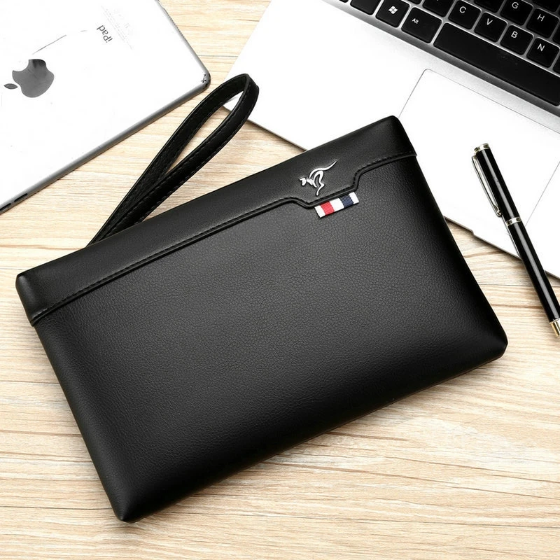 Borsa Di Marca Di Lusso Di Moda Frizione Impermeabile Morbida Borsa Da Uomo In Pelle Sintetica Borsa Busta Da Lavoro Bolso Hombre Clutch Sacoche Homme