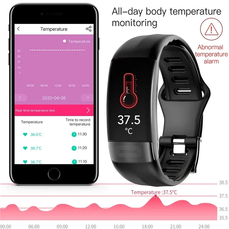 Smartwatch Ekg Smart Wristband Waterproof P11 Plus Smart Bracelet