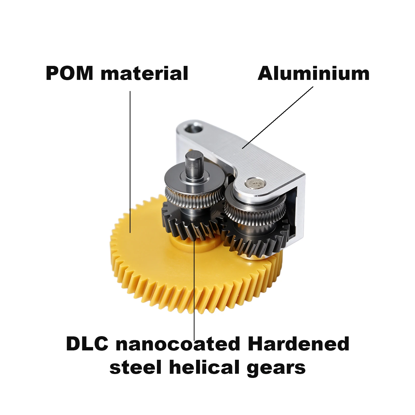 Enhanced Nickel-Plated Hardened Steel Extruder Gear Assembly