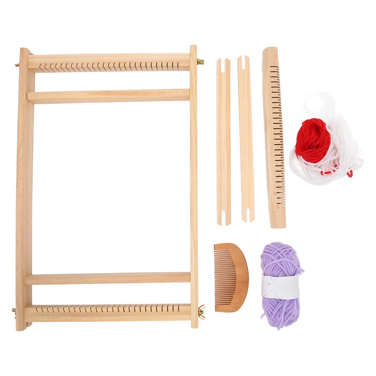 Kids Wooden Weaving Loom Hand Crafted 1 Set Weaving Loom Kit DIY