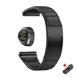 Luxury Titanium Metal Bracelet Strap for Huawei Watch GT5 Pro (Black)