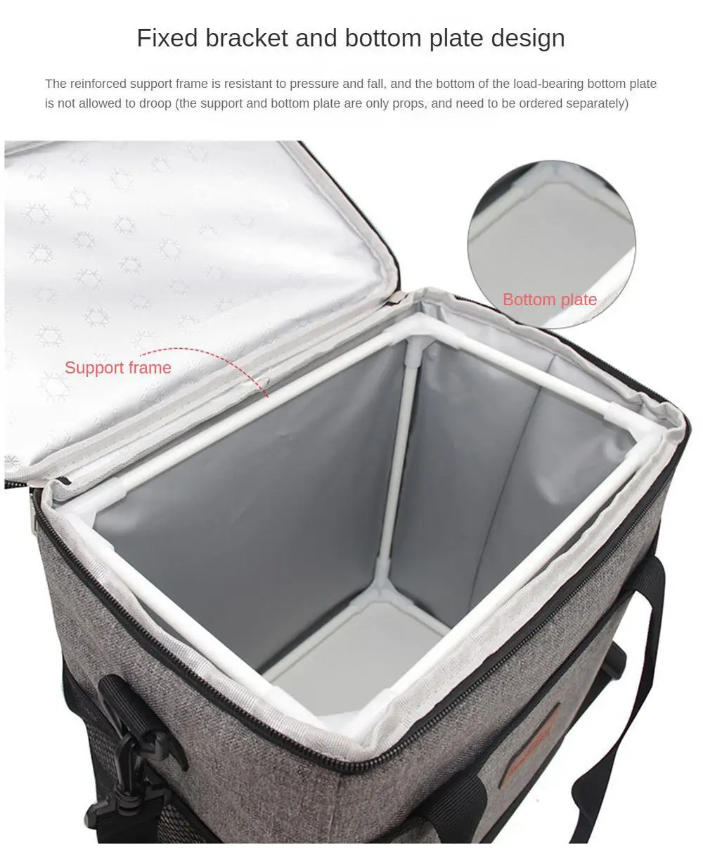 15/25/35L Soft Cooler Bag With Hard Liner 5L Water Bag Large Insulated Picnic Lunch Bag Box Cooling Bag for Camping BBQ