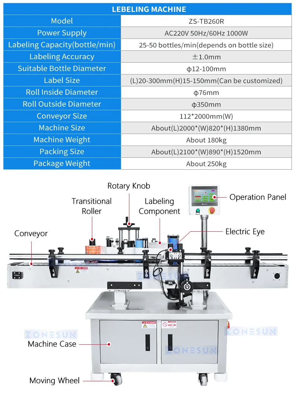 ZONEUSN ZS-FALU3 Thick Paste Sauce Bottle Unscrambler Washer Filling Capping Labeling Machine