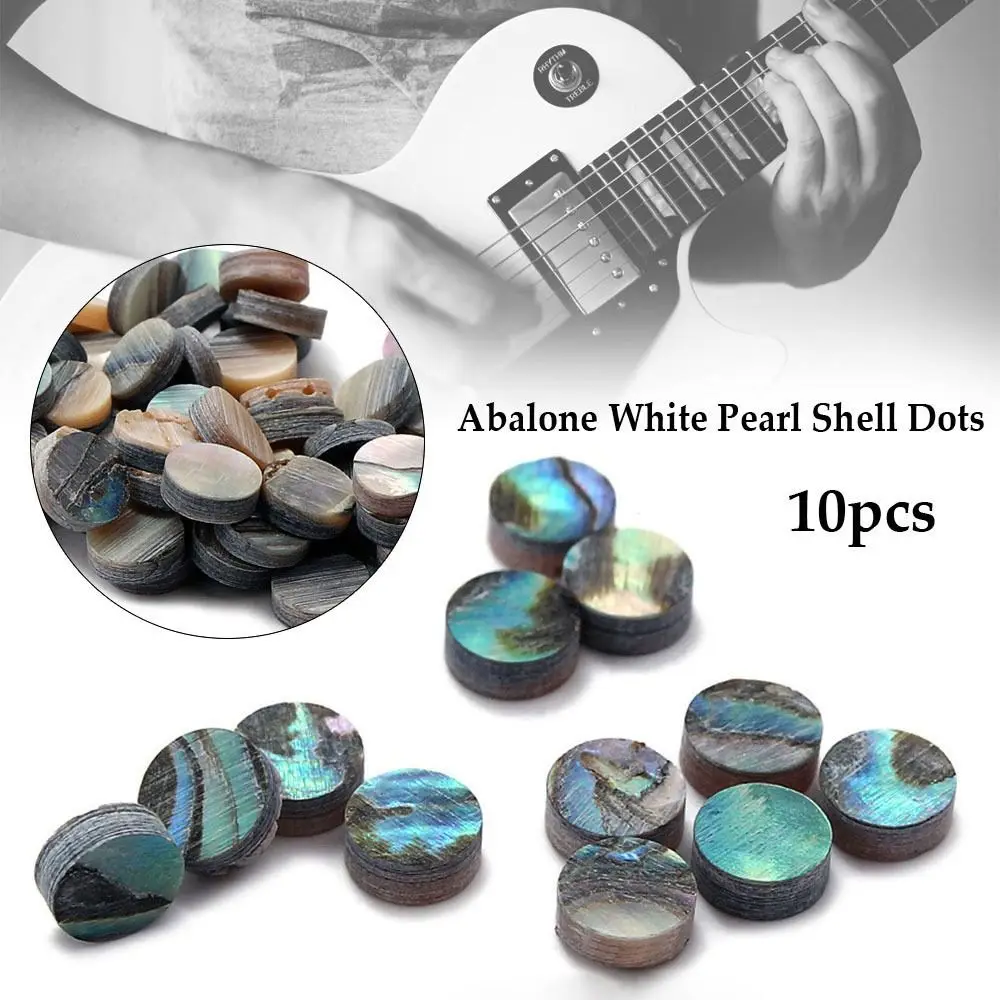 10pcs 2/3/4/5/6*2mm Parts Guitar Fretboard Fingerboard Pearl Shell Dots Abalone Inlay Dots Abalone Dots Punctuation Point