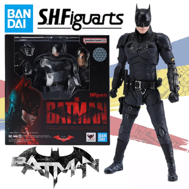 Bandai Original S.H.Figuarts SHF The Batman 2022 Justice Alliance Anime Action Figure Finished Model Kit Toy Gifts for Children