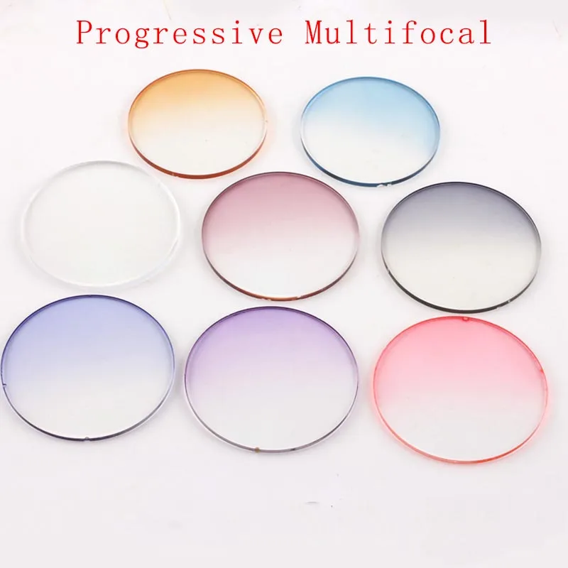 Multifocal Prescription Myopia Reading Gradient Colorful Glasses Lens Progressive Optical Sunglasses Lenses 1.56 1.61 1.67