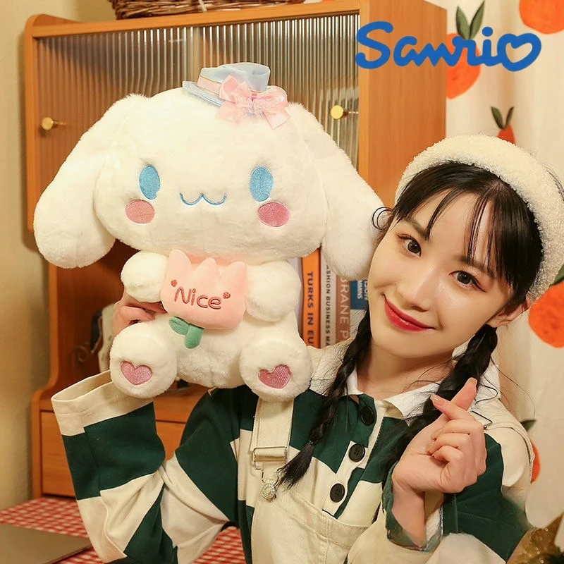 

Лидер продаж, милая плюшевая кукла Sanrio Kuromi My Melody Cinnamoroll 40/50 см, мягкая набивная Подушка, аниме фигурка, Мультяшные игрушки, подарки