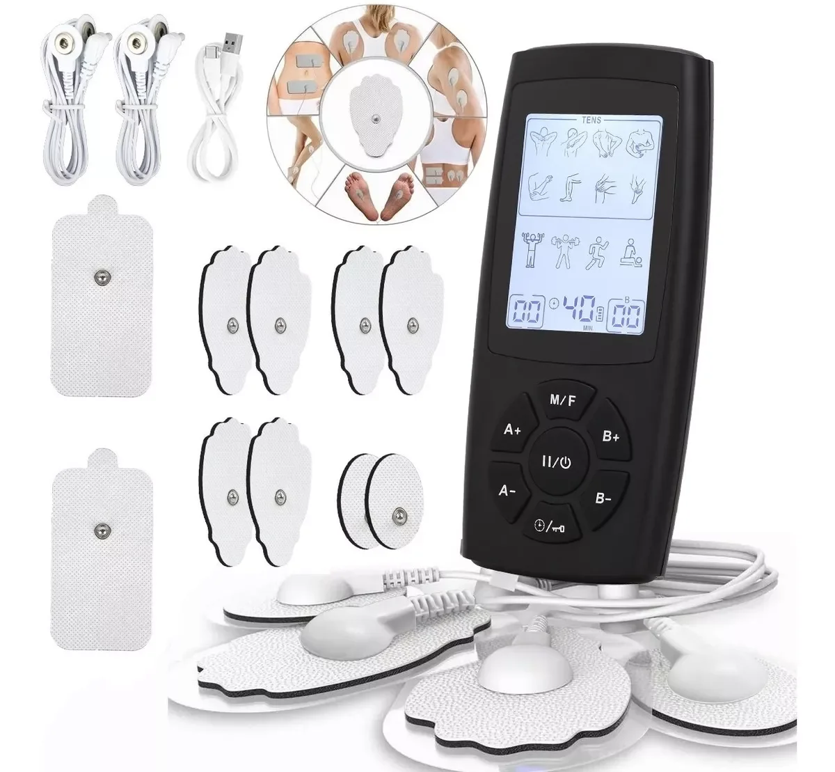 TENS EMS Unit Muscle Stimulator for Pain Relief Therapy Electric 28 Modes Massager with Continuous Stable Mode/Memory Function airsidun cordless electric scalp massager 14 vibrating contacts 6 adjustable modes for pain anxiety relief stress relief