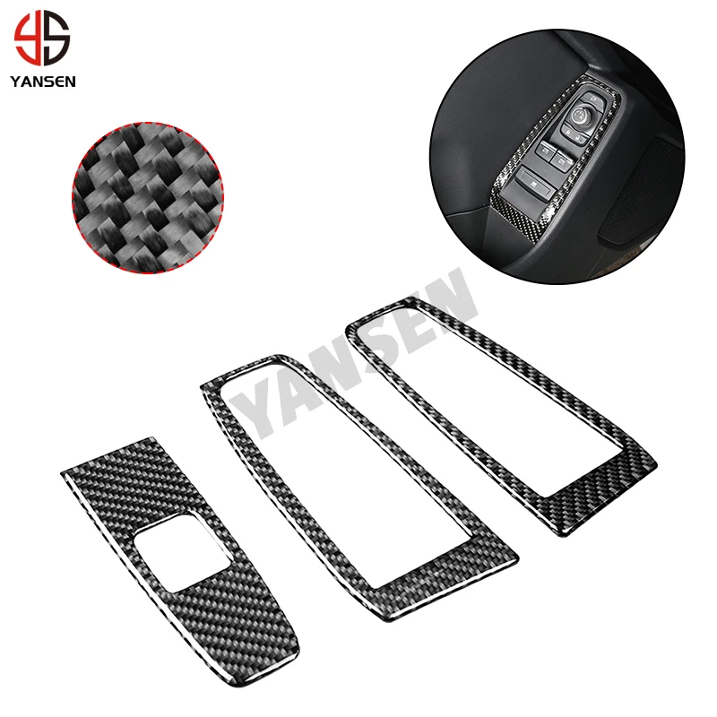 

Для Subaru BRZ 2022 кнопки стеклоподъемника автомобиля из настоящего углеродного волокна, панель переключателя, отделка, наклейки