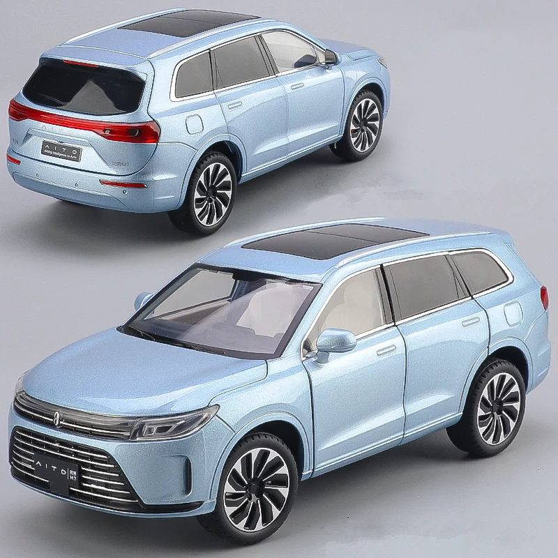 

1:24 AITO M7 внедорожник из сплава Новая модель автомобиля Литые металлические зарядные Автомобили Модель автомобиля со звуком и искусственным звуком детские подарки