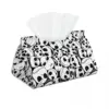 Custom Jack Skellington Facial Tissue Box Cover Rectangular Christmas Nightmare PU Leather Tissue Box Holder for Car Bathroom 1
