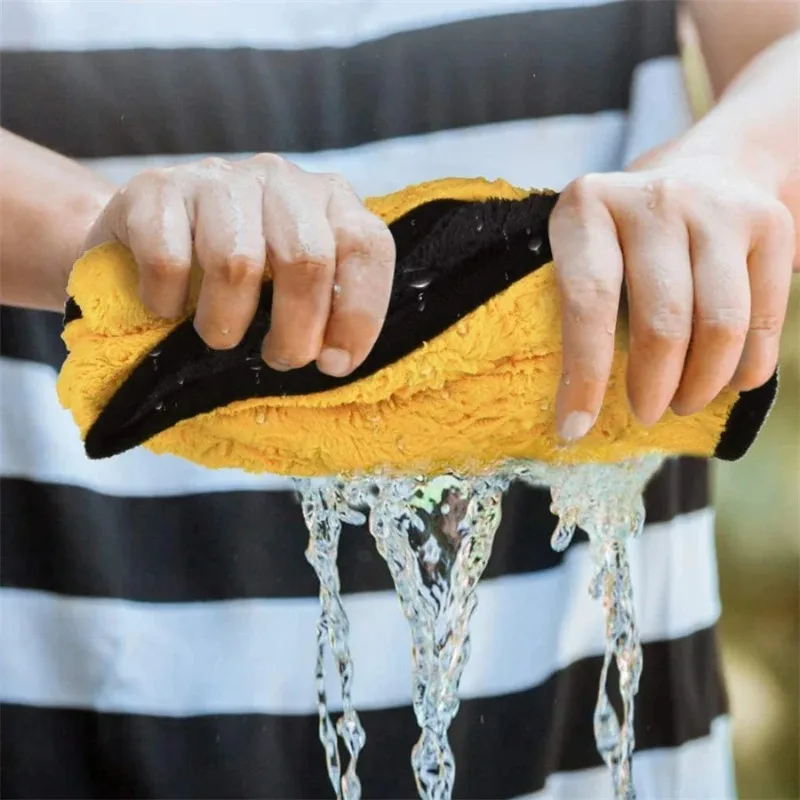1/2/6-Pack Microfiber Cleaning Cloths -Thick Dual-Layer Car Drying Towels,Ultra - Soft Scratch-Free Rags for Auto  Detailing