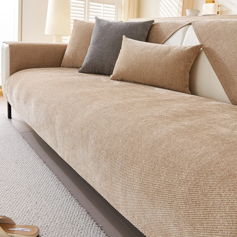 Solid Color Waterproof Chenille Sofa Cushion image 5