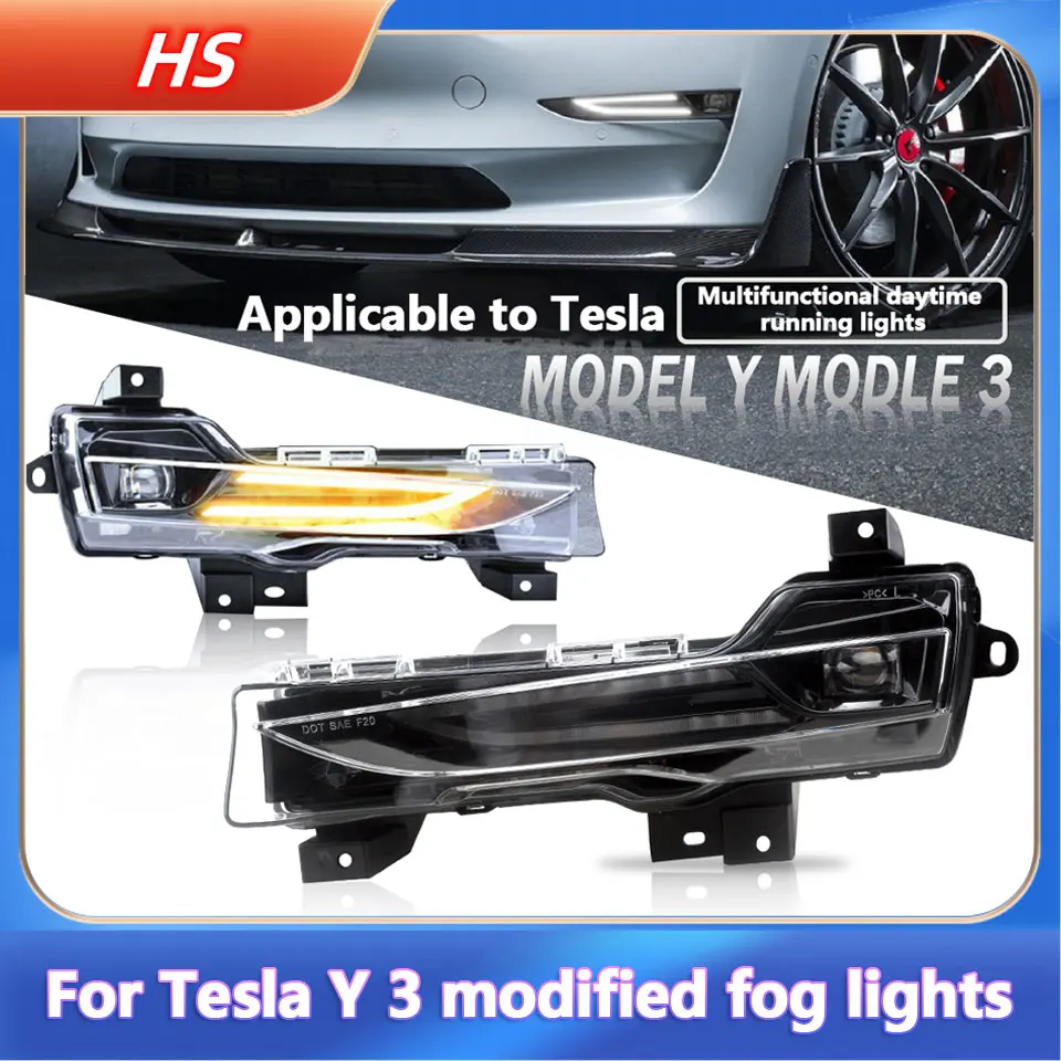 For Tesla Model Y and 3 1922 Fog Light Multifunctional Modified LED