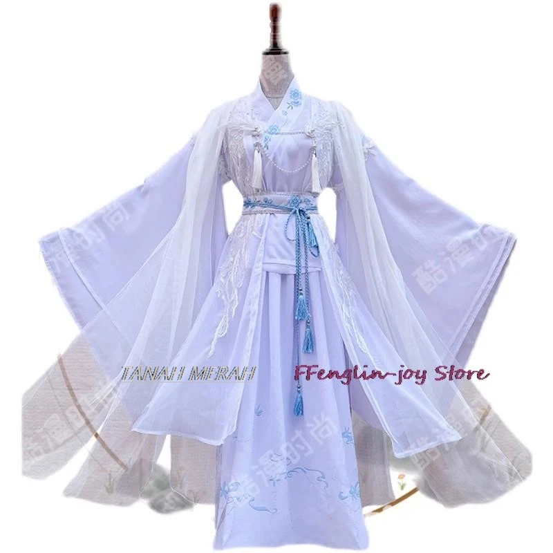 

Костюм для косплея Xie Lian Tian Guan Ci Fu, парик, Бамбуковая Шляпа Chu Wanning HanFu, костюмы на Хэллоуин, небесный официальный благословение, шляпа