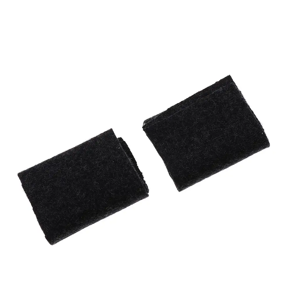2 Pieces Erhu Wool Silencing Pads Practice Exercise Mats Black for Erhu Player