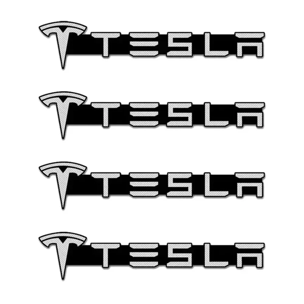 4개 테슬라 자동차 오디오 스피커 스티커 메탈릭 T 로고 엠블럼 데칼 (모든 테슬라 모델용) 실내 장식 무잔류 접착제