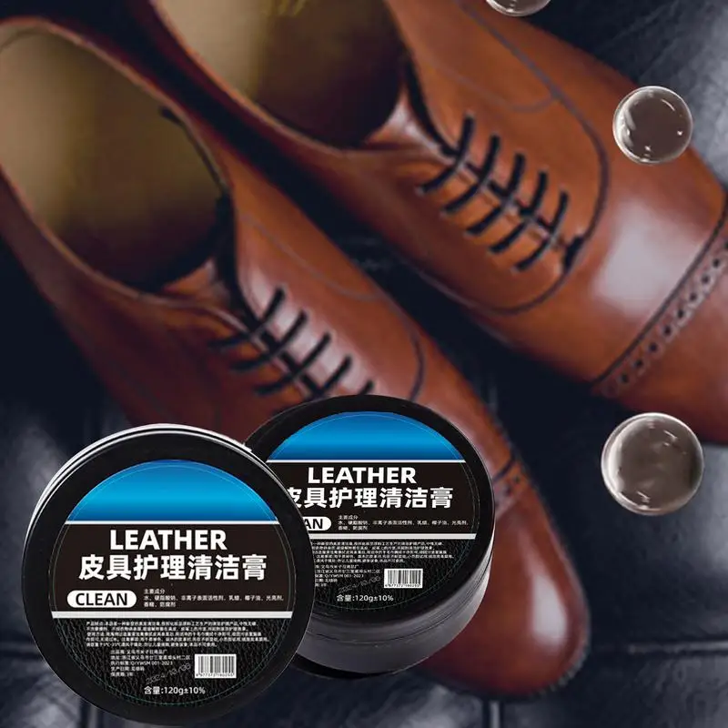 Leather cleaning cream leather care cream 120g for car home leather shoes bags care maintenance craft accessories