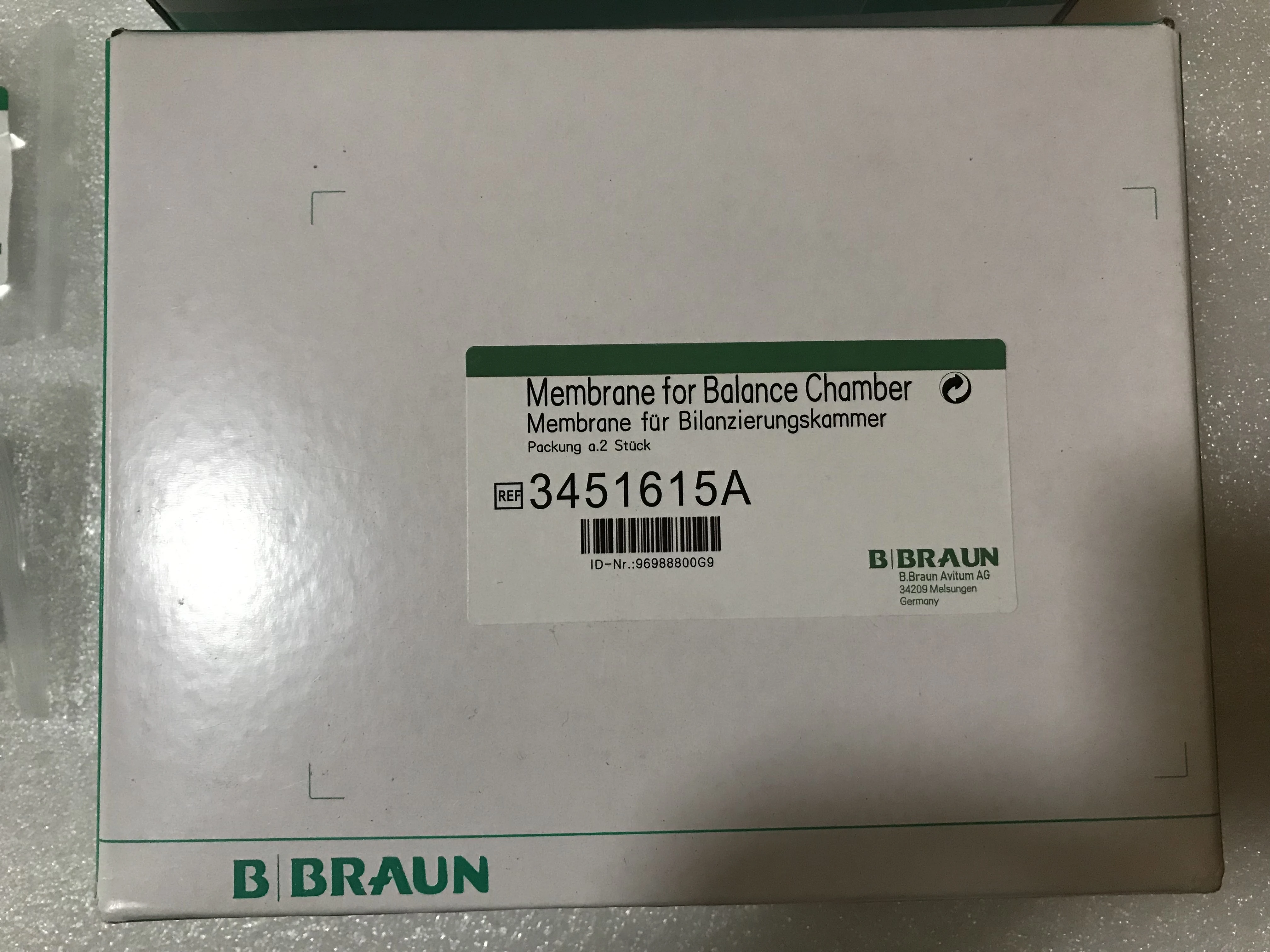 

3451615A (MEMBRANE FOR BALANCE CHAMBER) for B Braun Dialog+. (New,Original)