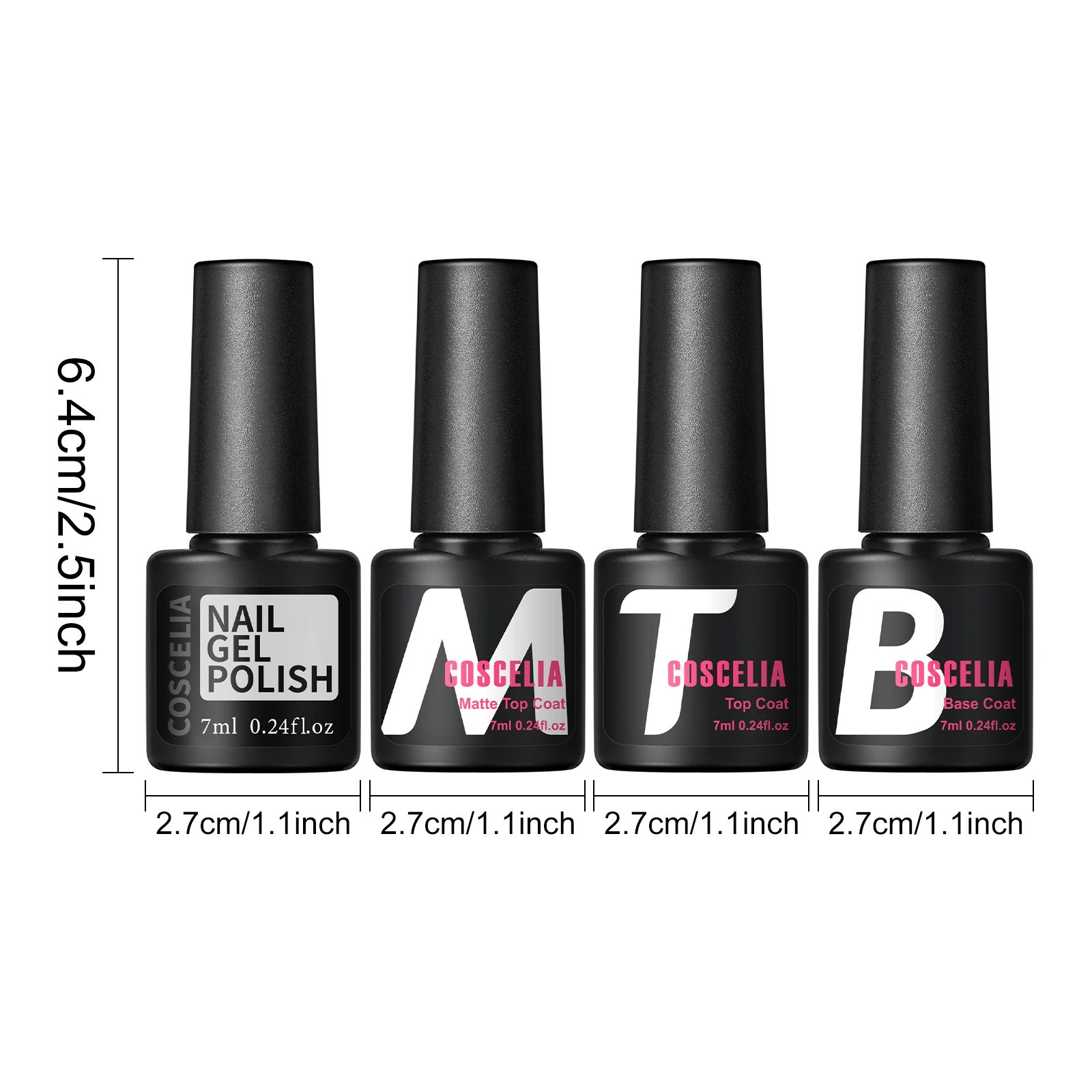 Coscelia 12 Colors 7ML Gel Nail Polish Long Lasting Shine For Manicure Semi Permanent Base Top Coat Nail Art UV Gel Varnish 6