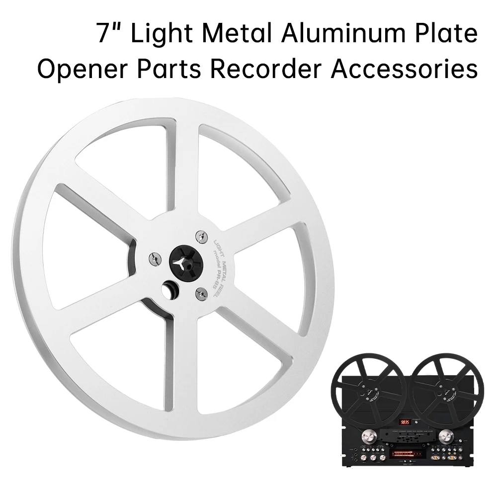 Reel to Reel Recorder Accessory 7 In Takeup Empty Aluminum Alloy Take Up to Tape Tray Tape Width 1/4 In