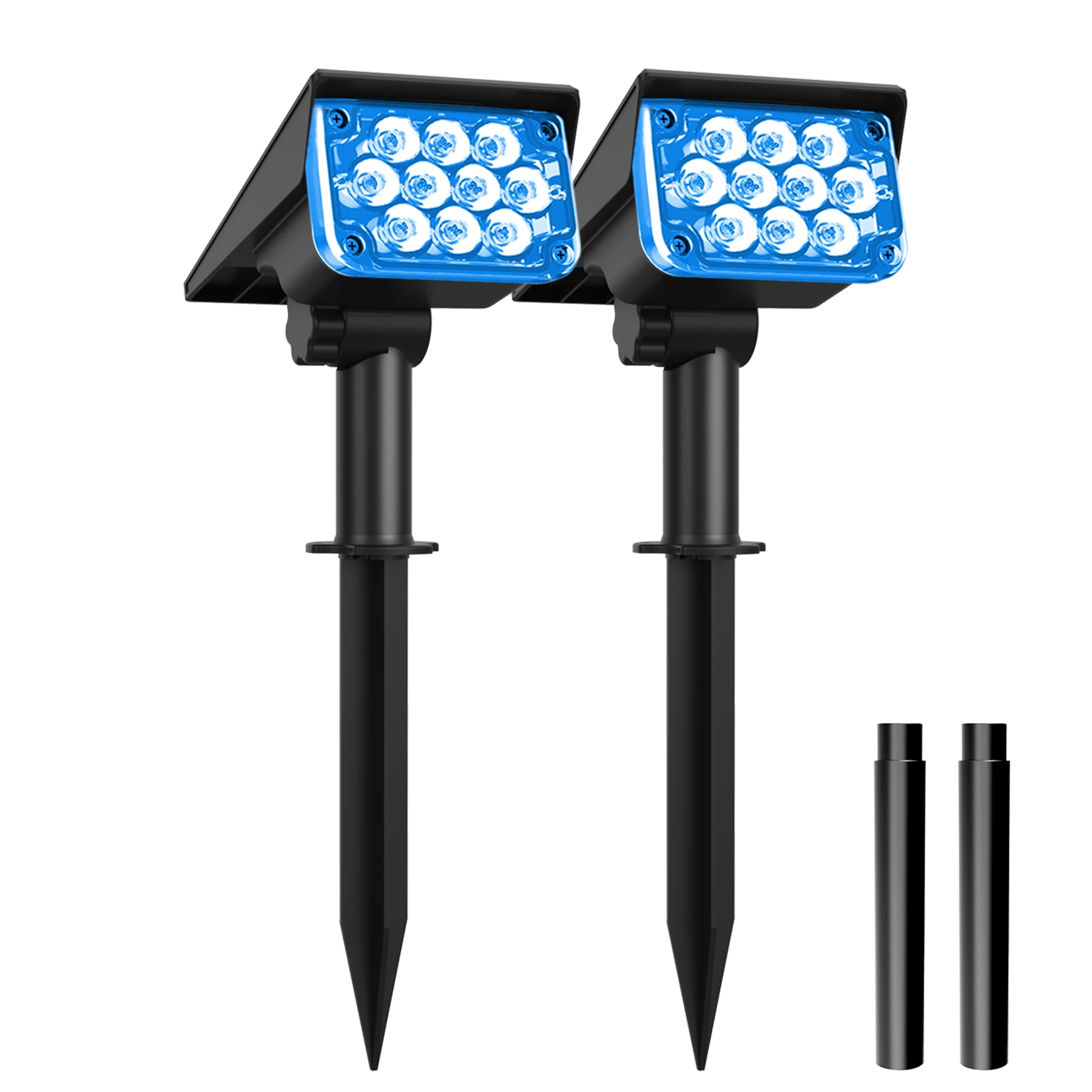 

Solar Garden Light Outdoor Yard Path Tree Decoration Blue LED Light Waterproof Solar Power Spotlights Landscape Lawn Ground Lamp