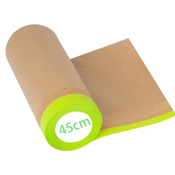 Carta per mascheratura pretagliata per nastro da pittura e rotolo di carta protettiva per pittori drappeggiati per coprire battiscopa, cornici, automobili 1
