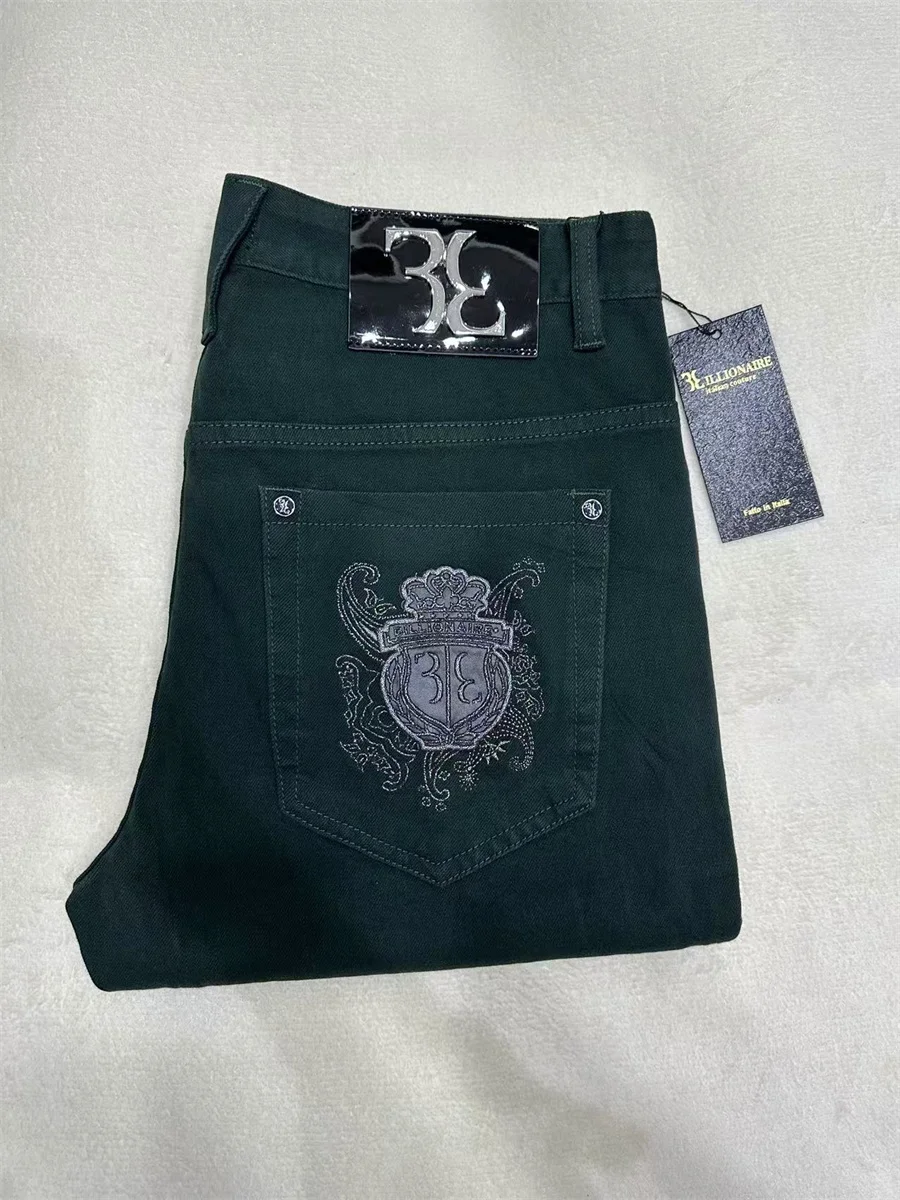 BILLIONAIRE Jeans cotton men 2025 Autumn winter new thick commerce Business elasticity brief designed gentlemansize 32-42 6
