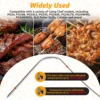 2/4Pcs Replacement Meat Probe 2 Probe Clips Stainless Steel Plug Temperature Probe Precise High Temperature Meat Probe Food 5