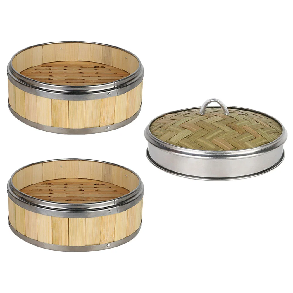 

Bamboo Steamer Basket Chinese Dim Sum Dumpling Baskets Buns Cage Fish Rice Snack Basket Kitchen Cooking Tools Cypress Wooden