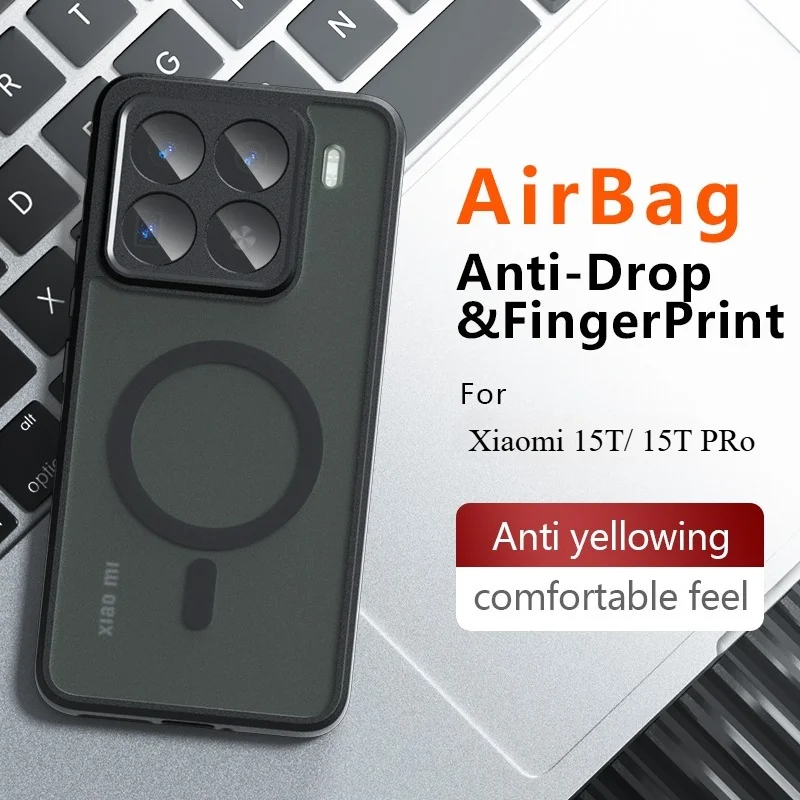Luxury Armor Matte Magnetic Back Cover with Magsafe