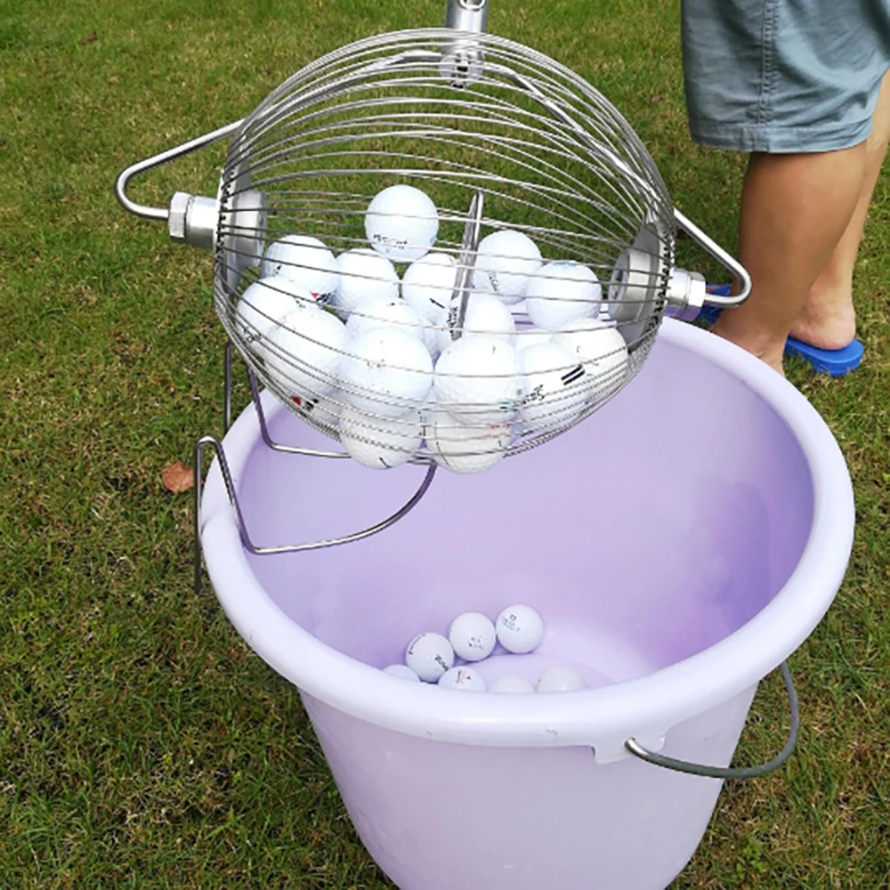 Adjustable Length Tennis Balls Collector Picker Portable Roller Pick-up Basket Easy Picking