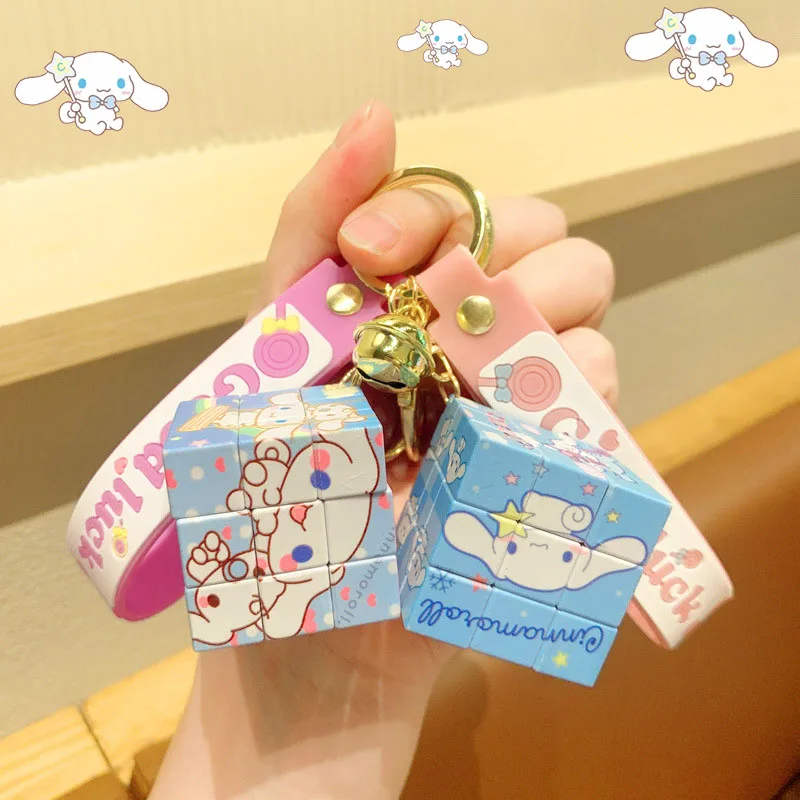 Anime Sanrio Keychain Accessories Kawaii Cinnamoroll Keyring Cartoon Car Key Chain Schoolbag Pendant Ornament Kids Birthday Gift plush keychain key chain bunny keychain balloon dog keychain