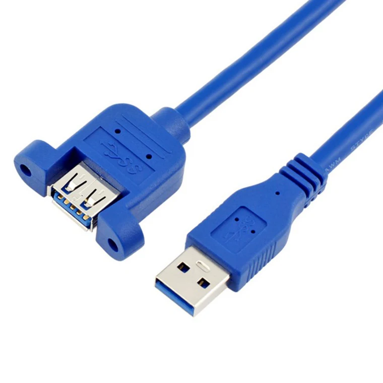 

USB3.0 A Male to Female M/F Line Panel Mount Extension cable 0.6M 1M 1.5M 3M