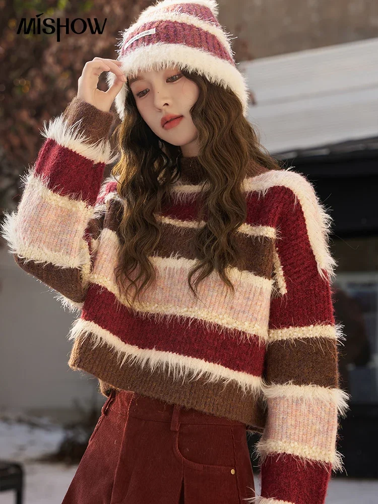 MISHOW Striped Pullover Sweater Women Autumn Winter Fashion
