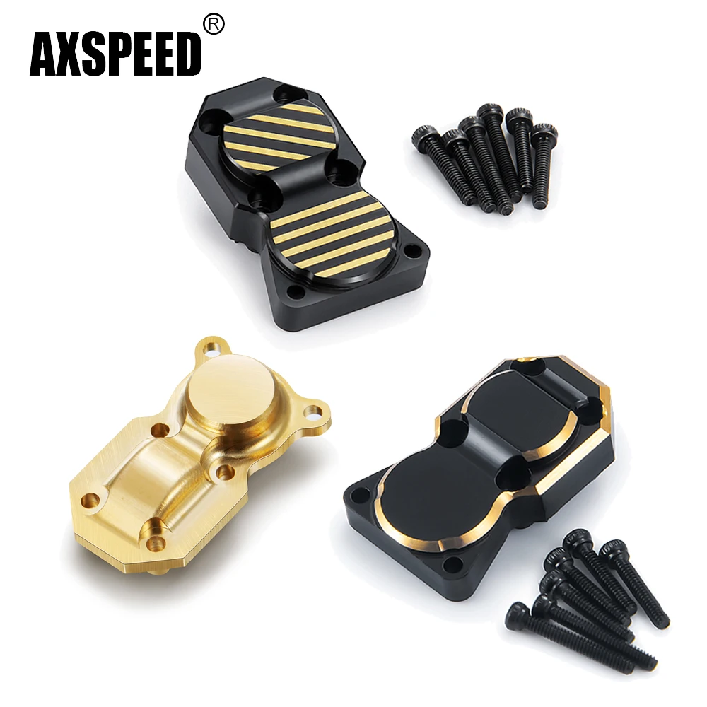 AXSPEED Messing Achsdiff-Abdeckung für Axial SCX24 Deadbolt Chevrolet Wrangler Gladiator Bronco 1/24 RC Auto Upgrade Teile Zubehör