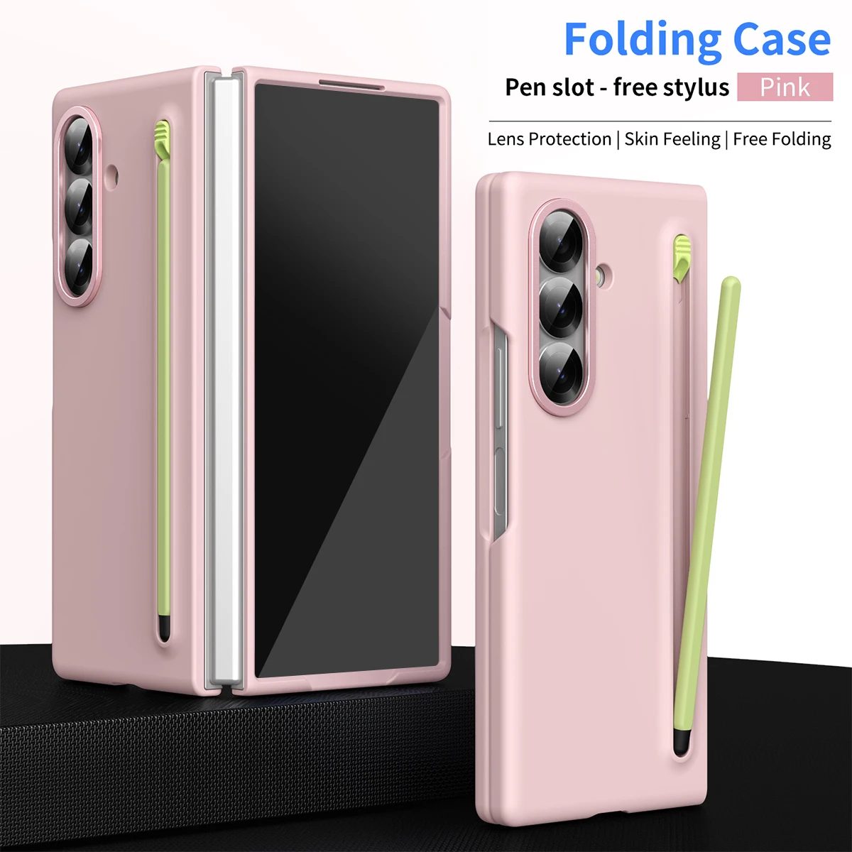 Color Skin Friendly Matte Elastic Case with Optional Pen and Tempered Film - Shockproof Hard Cover