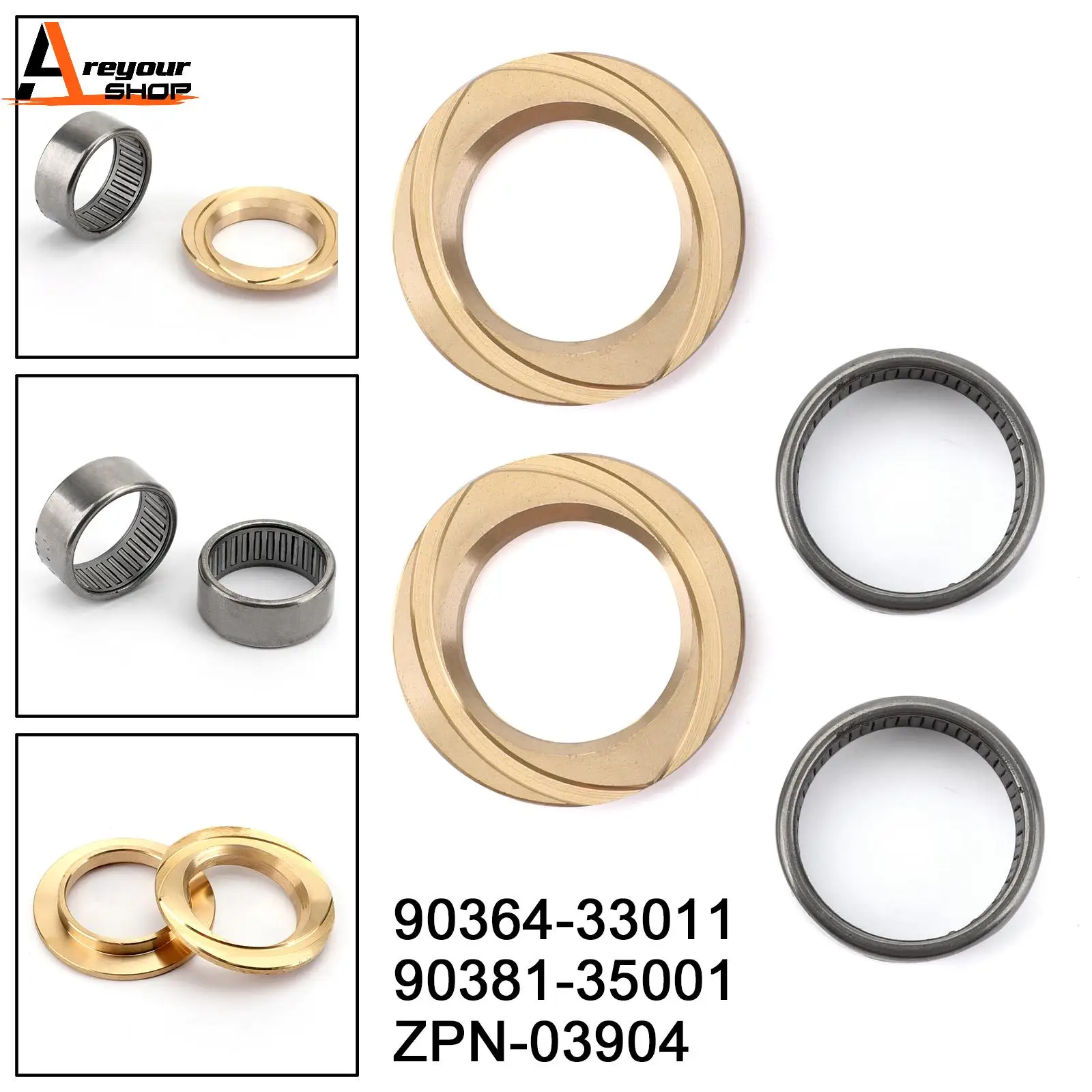 Front Inner Axle Spindle Bearing + Bush Kit wheel hub oil seal bearing set For Land cruiser 78 79 80 100 Series 90364-33011 90381-35001 Car Parts