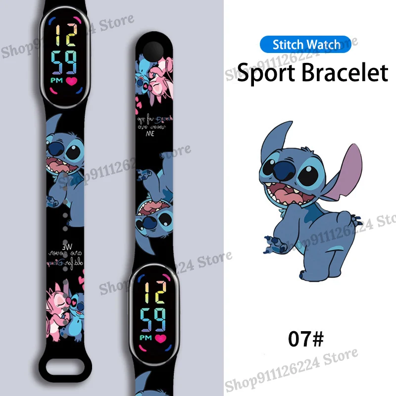 Stitch Children Watches Girls Waterproof Sport Touch Screen Watch for Women Waterproof Digital Clock Bracelet Exquisite Gifts 6