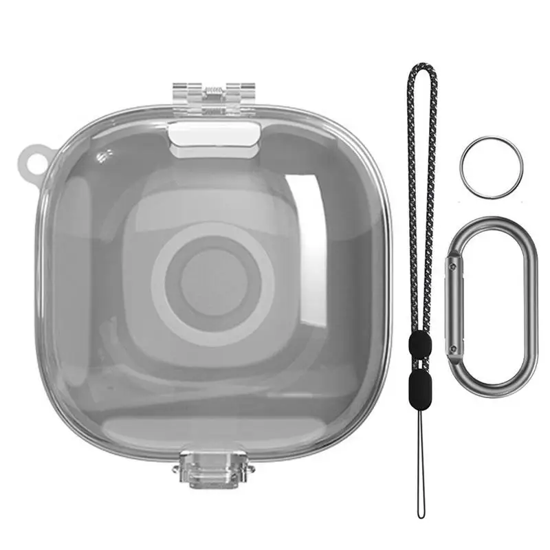 

Transparent Case for Beats Fit Pro Earphone Protective Shockproof TPU Cover with Hook and Hanging Rope for Fit Pro Earbuds