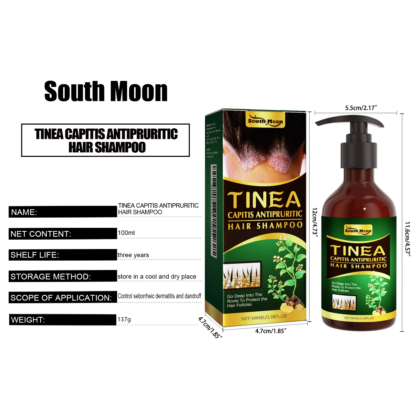 Scalp Care Shampoo - Gentle Cleansing, Refreshing & Volumizing, Oil Control for Smooth & Silky Hair