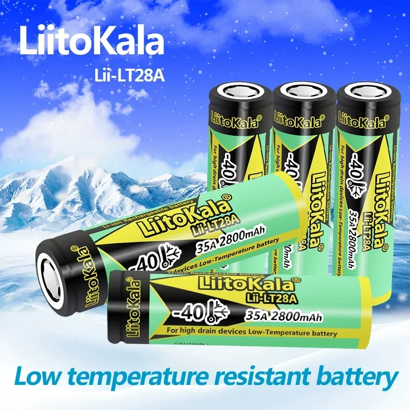Аккумуляторная батарея LiitoKala, 4-40 шт., 18650 мАч, 2800 в, 45 А, разряд высокой мощности для низкотемпературного аккумулятора-40 °