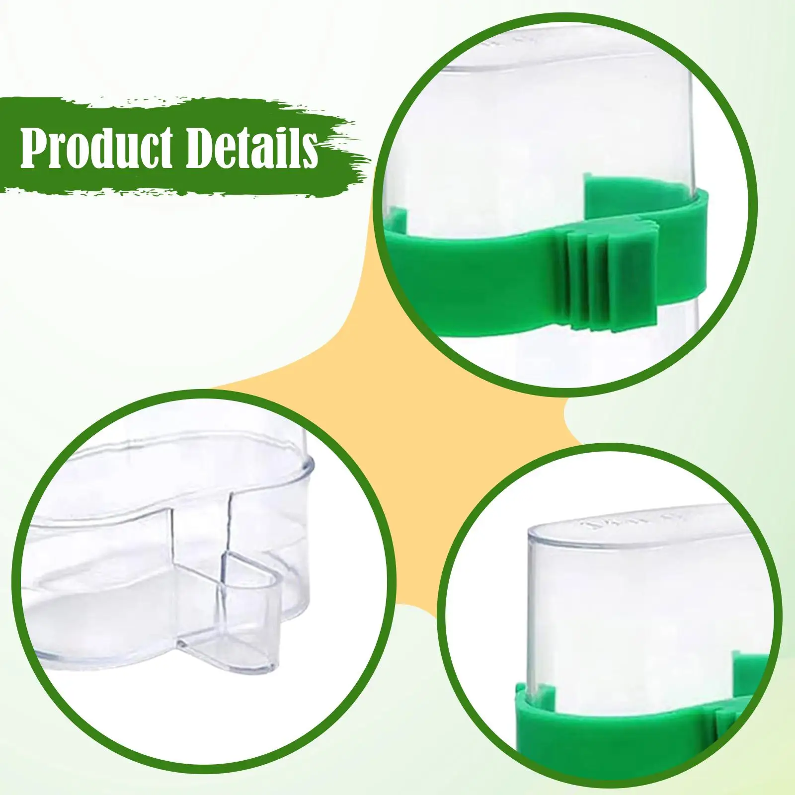 2 Pieces Automatic Bird Water Dispenser Parakeet Waterer for Budgies Finch